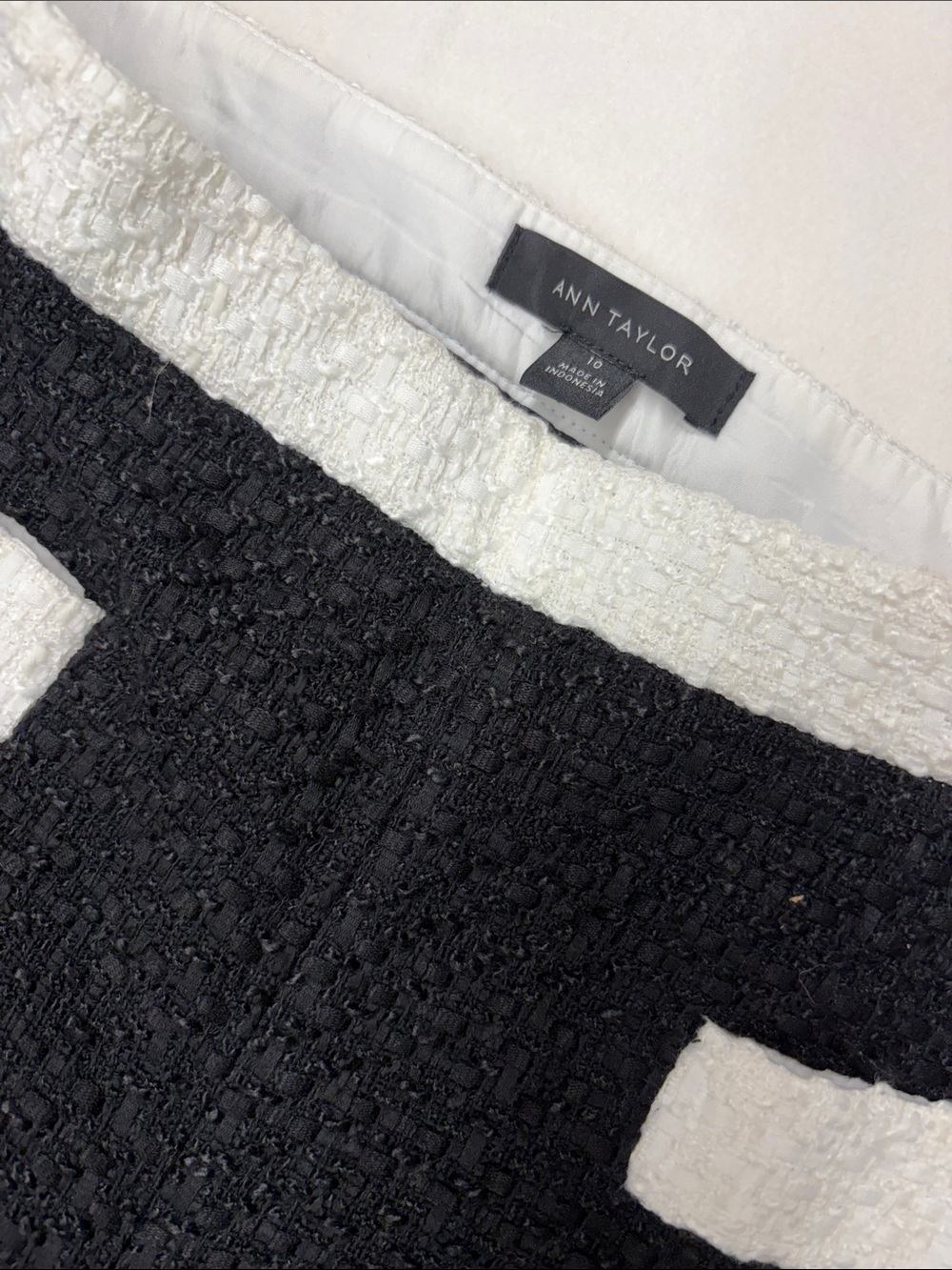 Ann Taylor Contrast Trim Tweed Jacket sz12 & Matching Pants sz10 *READ LISTING* - Picture 5 of 14